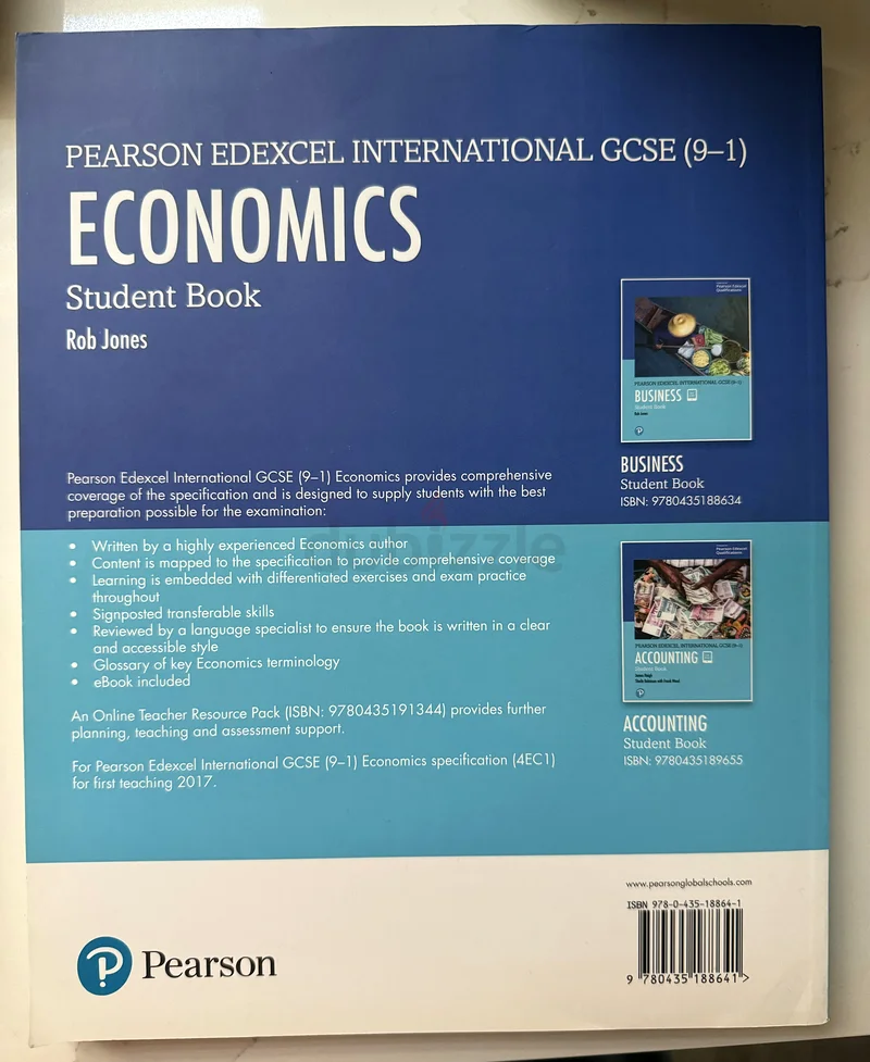 كتاب اقتصاد iGCSE من إصدار بيرسون إدكسل63176196837763111