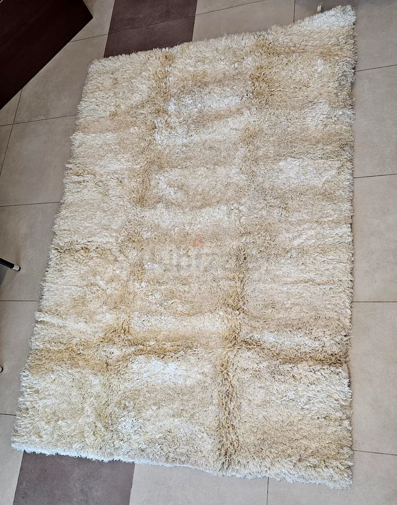 Cream fuzzy Rug 160x240 cm63216837210625112