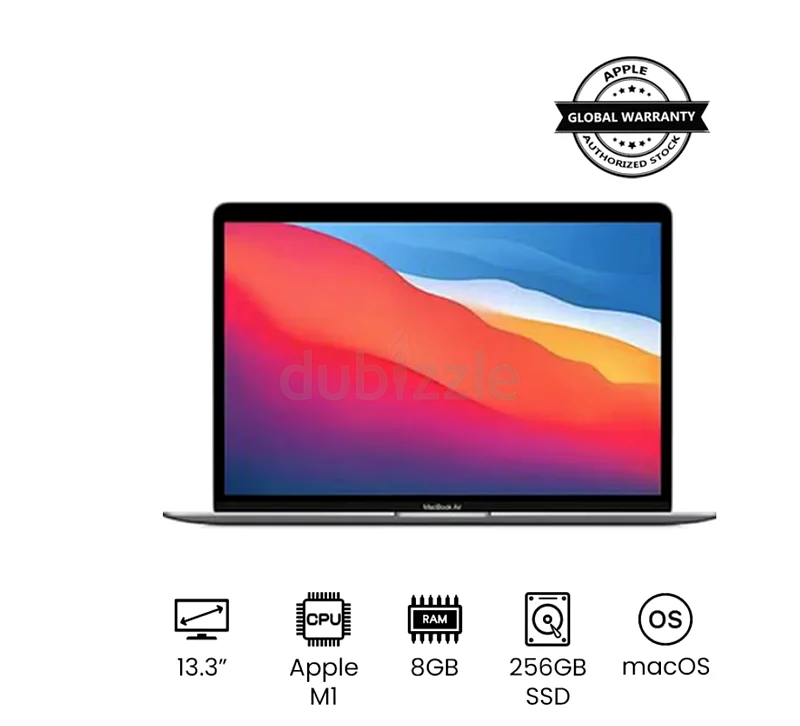 Macbook Air MGN63 13 Display, Apple M1 Chip With 8-Core Processor and 7-Core Graphics / 8GB RAM / 263197645997186111