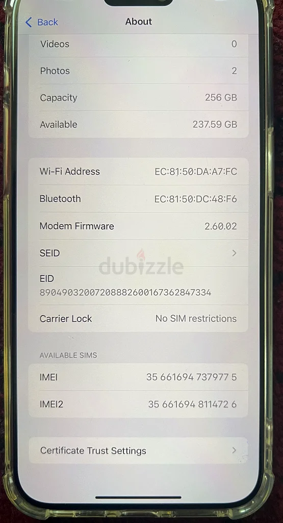 آيفون 15 برو ماكس 256 جيجابايت تيتانيوم – بطارية 90% – إصدار الإمارات63222341954690112