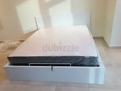 IKEA Malam ottoman queen size 160×200cm hydraulic bed frame with storage inside full bed with IKEA m