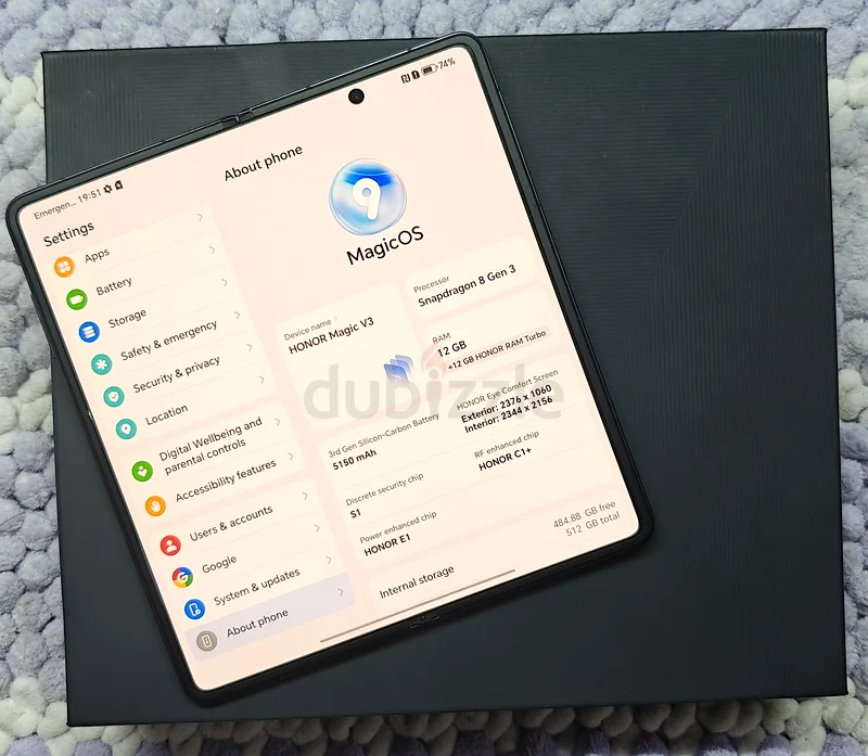 هونر ماجيك V3 بسعة 512 جيجابايت، حالة جديدة تمامًا63221850394370113