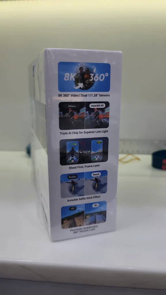 كاميرا إنشتا360 إكس5 للحركة بدقة 8ك (سينساه) باللون الأسود63201689028354112