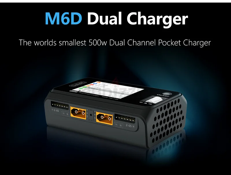 شاحن ذكي مزدوج M6D من ToolkitRC لبطاريات ليثيوم بوليمر63195632587265112