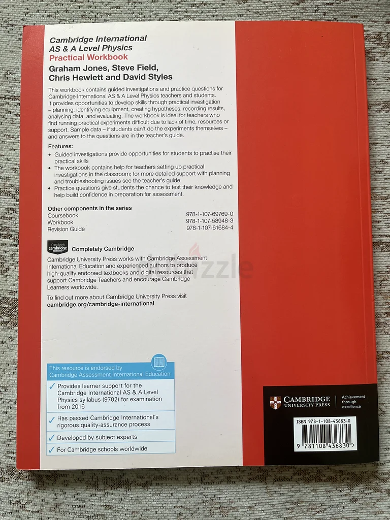 كتاب الأنشطة العملية للفيزياء من كامبريدج الدولي، مستوى A63176196779266111