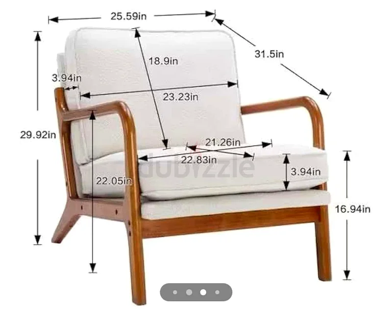 Off-white wooden accent chair63179391851907114