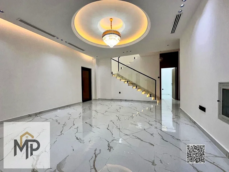 For sale - a luxury villa with a swimming pool in a prime location in Ajman, high-end finishing, modern design, including registration and swimming63903721964801114