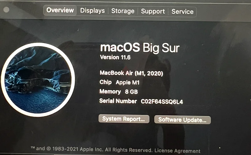 MacBook Air M1 chip 8GB63197645976707113