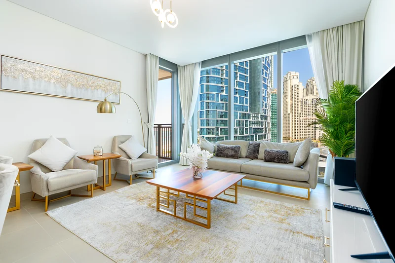 Luxury Apartment |Newly furnished | Price incl all bills || Dubai Marina 52|42 , Full sea view63834491224193112