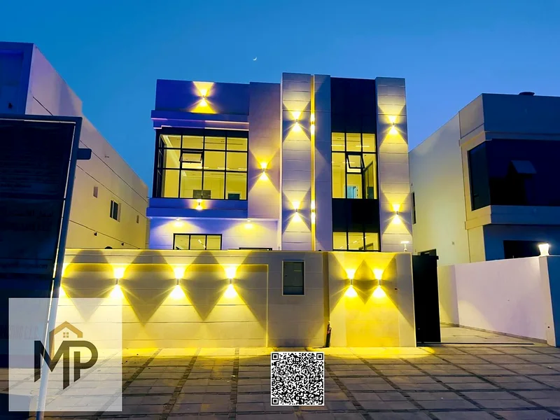Luxury modern villa for sale in Al Helio 2 - Ajman | High-end finishes and a prime location! With a swimming pool, registration fees included.63903291536129110