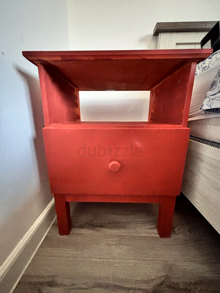 Charming Vintage Red Nightstand for Sale!63218316205186111