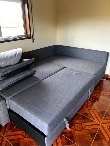 L shape sofa com bed