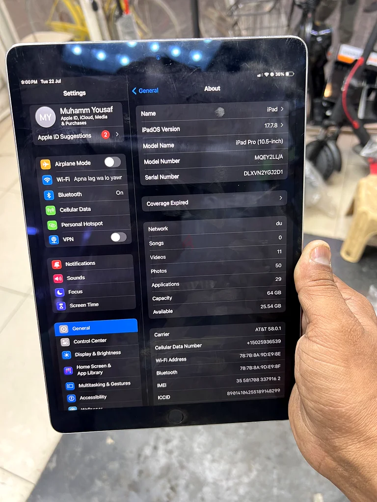 iPad Pro 10.5 (2017) | 64GB | Wi-Fi + SIM | Excellent Condition | Urgent Sale63222342128897111