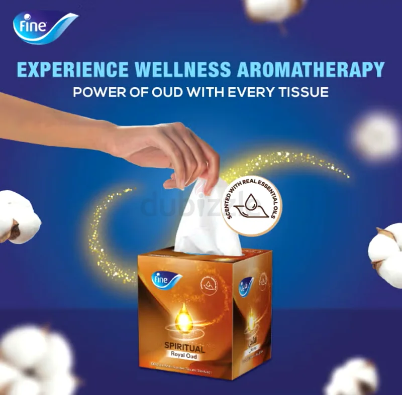 Fine Wellness Oud Facial Tissue, 48 Cubic Box, 100 Sheet63211431060353112