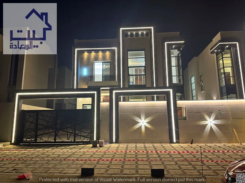 For sale in Al Helio 2 area, consisting of two floors, 5 master bedrooms, a bathroom, a maid's room, a fully equipped main kitchen, and a preparatory63905218034562110
