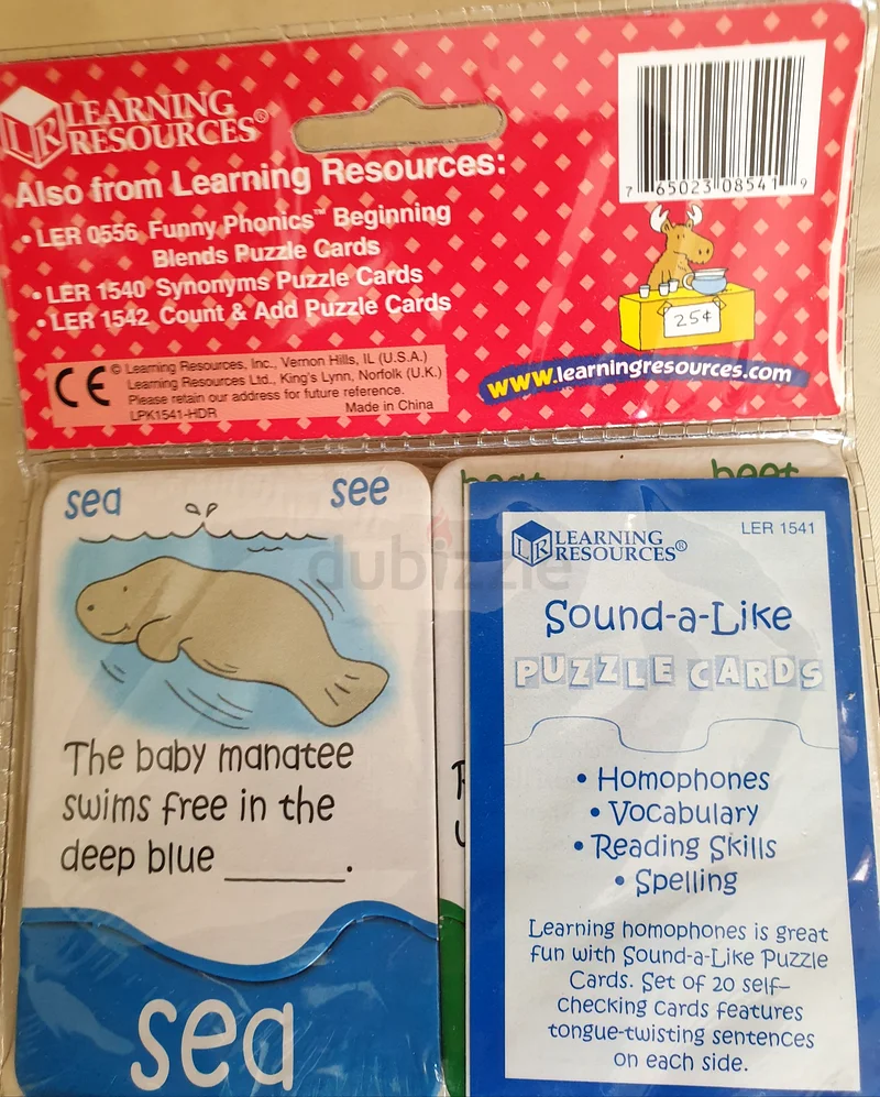 Engaging Puzzle Cards: Sound-a-Like for Children, Brand New63207408223745111
