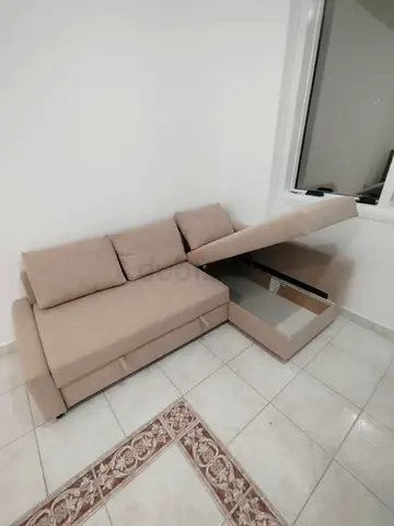 Ikea L Shape Sofa cum bed with big storage in L , and You can fix the L left and right any side