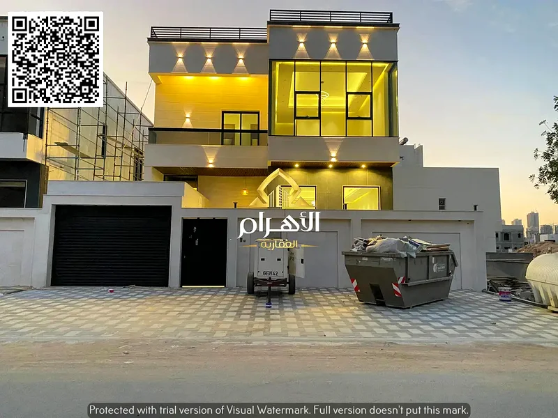 💯 Freehold for all nationalities 🏡 Villa for sale, modern luxury design, ground floor + and first floor 📍 Al Helio - Ajman 🏗 Land area 3014 👣 🏗63904465255299110