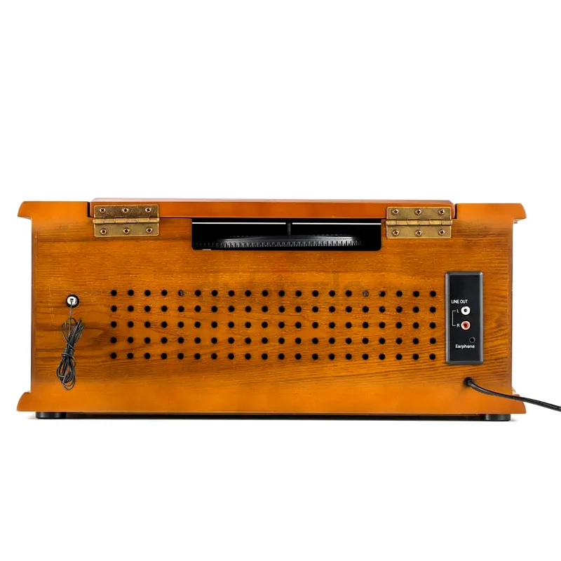Shuman Vintage 8-in-1 Wireless Music Centre with Remote Control, DAB Digital/FM Radio, 3-Speed Turnt63198146056067114