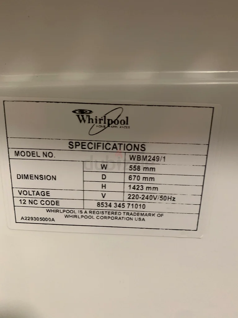 Due to leave Best Brand Whirlpool Fridge perfect condition must go63200165719299111