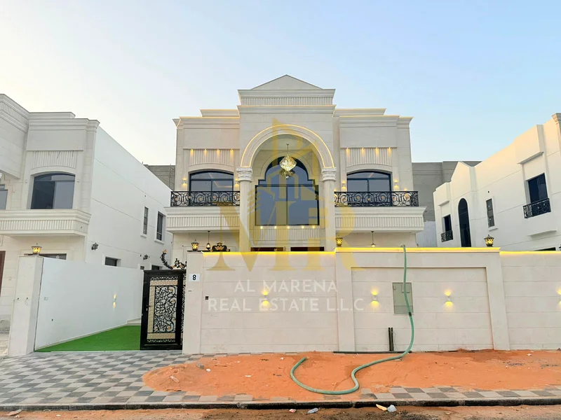 Villa with a price that includes registration and ownership fees, located on the main street, ready for habitation in the finest areas of Ajman with f63905079791363110