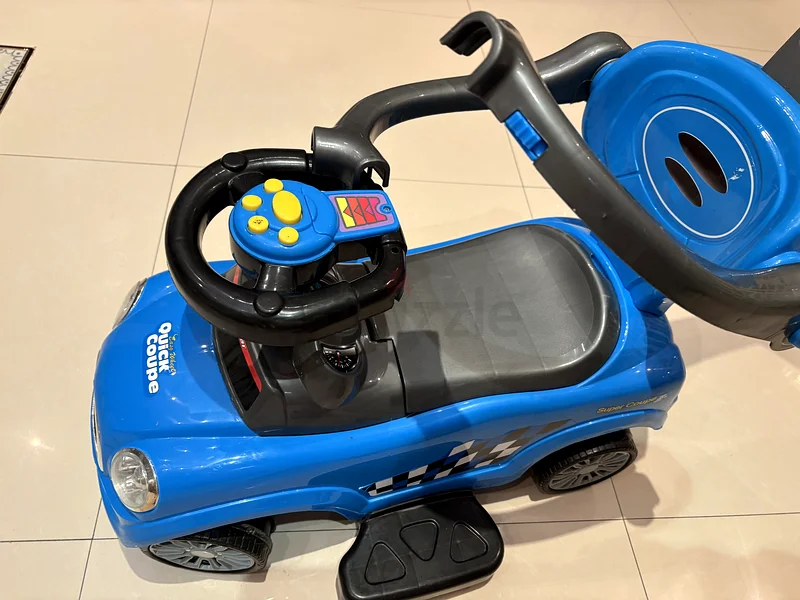 Ride-On Fun: Blue Baby Walker with Push Handle63202685745410113