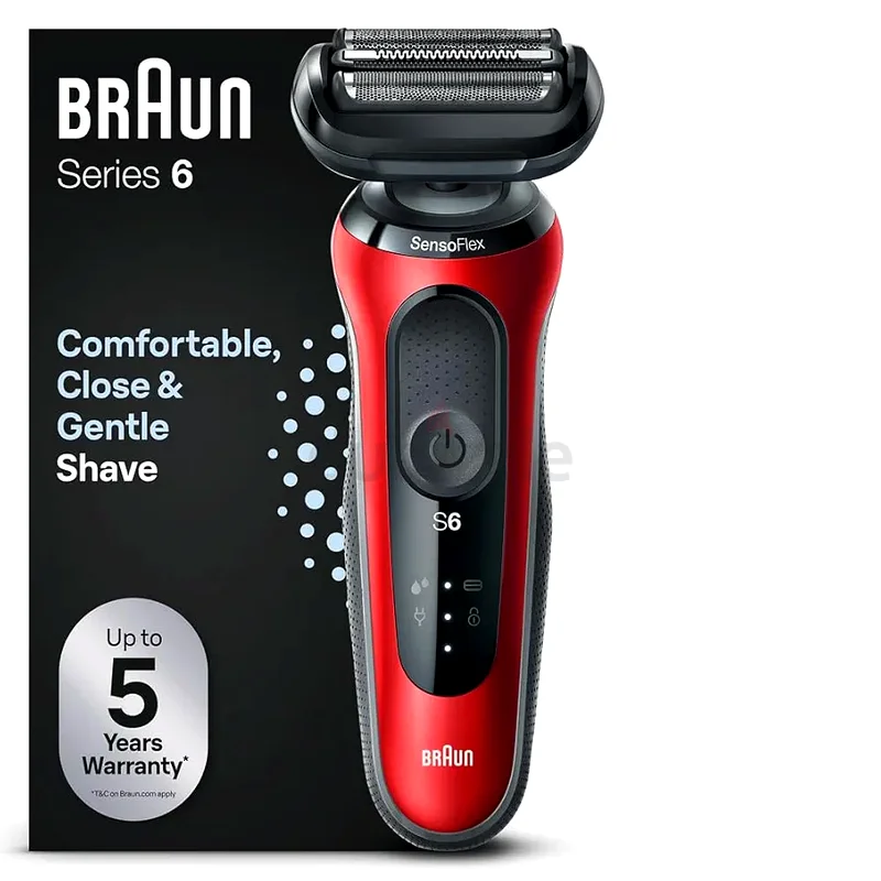 Braun Series 6 Electric Shaver For Men, Cordless Foil Razor with SensoFlex, Wet  Dry, Rechargeable,63197650273665110