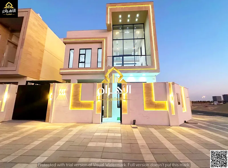 Distinctive villa in Al Bahia | With swimming pool and sitting area | Super deluxe finishing.63882550824194111