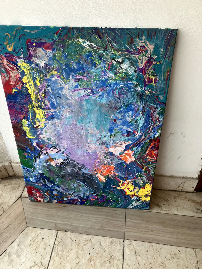 Vibrant Abstract Painting - A Colorful Masterpiece for Your Space!63208392683010111