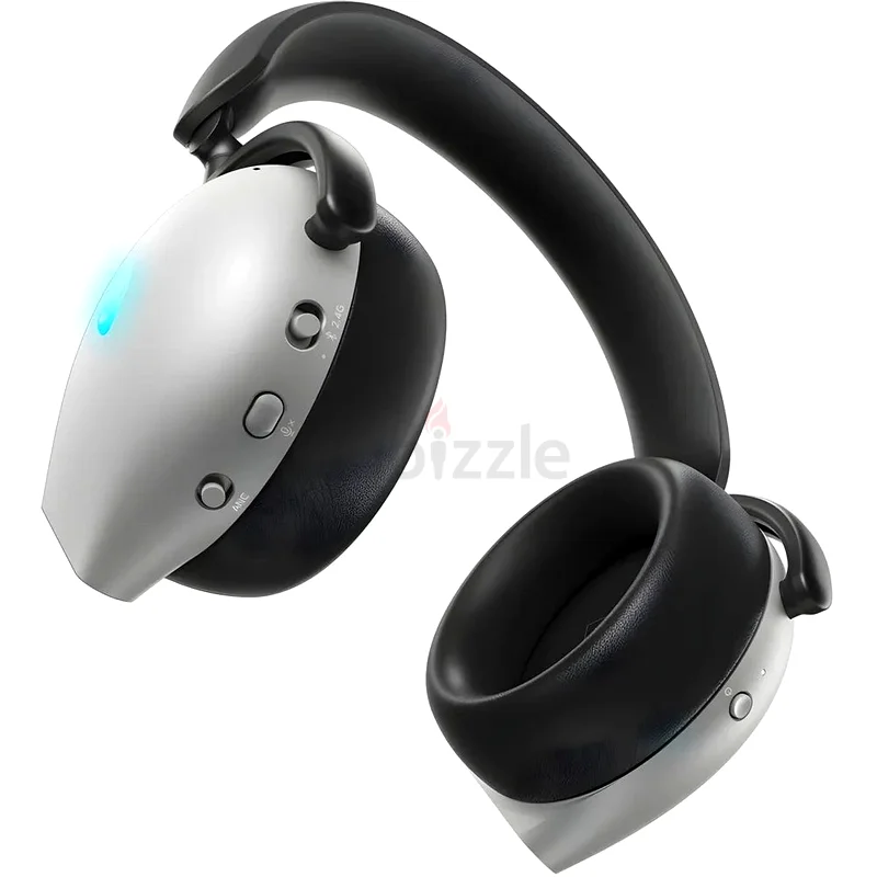 سماعة رأس لاسلكية ثلاثية الوضع من Alienware، من نوع فوق الأذن، باللون الأبيض63203713074817111