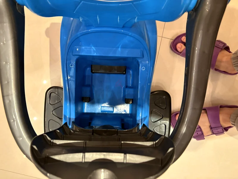 Ride-On Fun: Blue Baby Walker with Push Handle63202685745410111