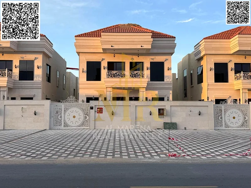 For sale - luxury villa in Al Hili 2 - Ajman | Area 3014 square feet | Two floors + roof | 4 master bedrooms | Price 1,600,000 AED including registrat63904146385666110