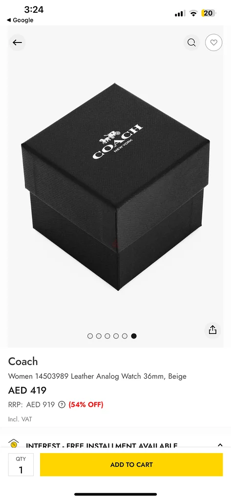 Coach watch 36mm63202199497602114