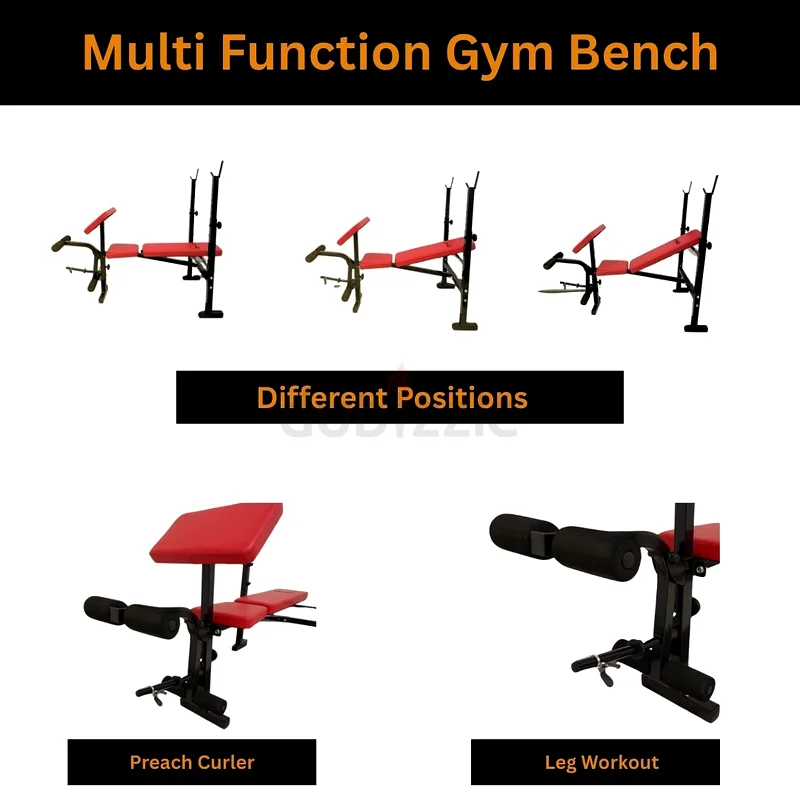 Weight Gym Bench(offer), Exercise Bench for bench press, curl preacher, Leg workout63198630605954114