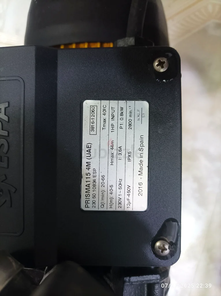ESPA( made in spain) 1hp high pressure water pump with automatic regulator63197646576514111