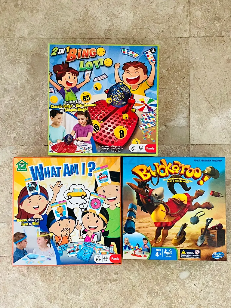 3 x Games Bundle Buckaroo What Am I Bingo Lotto