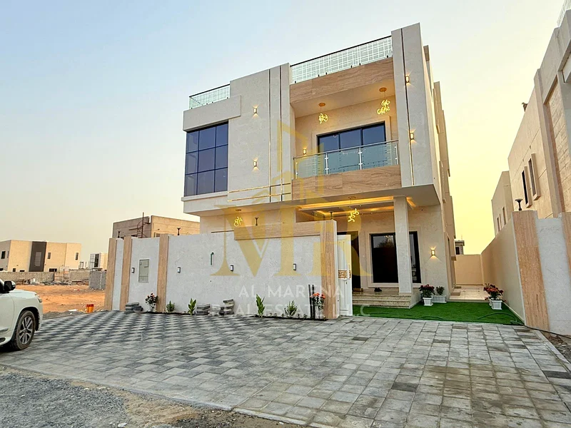 🏡 For Sale - Luxury Villa on the Main Street in Al Hiliyo 2 - Ajman | 6 Master Bedrooms | Two Floors + Roof | Includes Electricity, Water, and Air Co63905079762562113