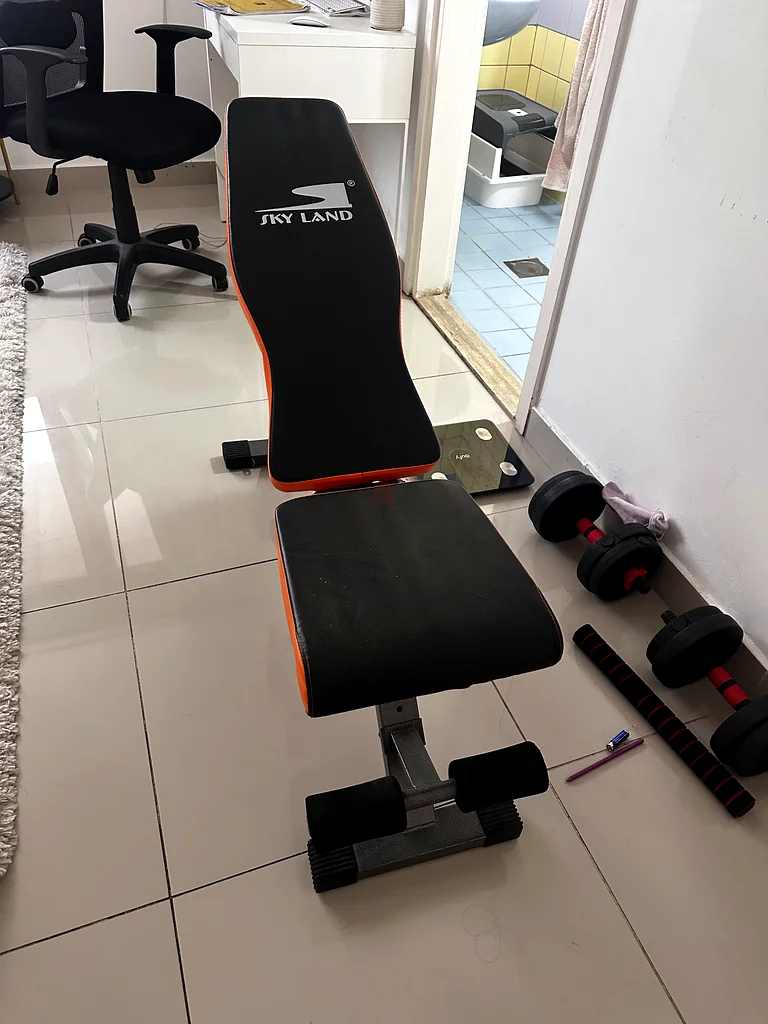 Multi-functional Folding Bench Press with Weights63199136949889111