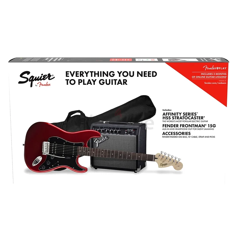 Brand New Sealed Bundle - Fender Squier Affinity Stratocaster HSS, Candy Apple Red in the box63208864627458113