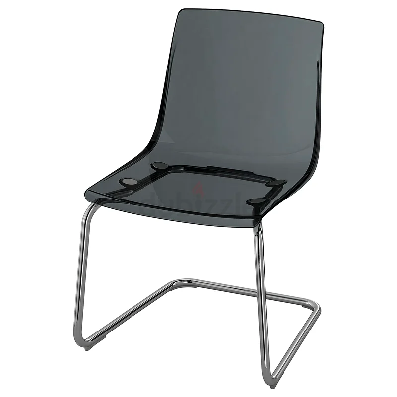 Ikea Tobias Chair - Grey/Chrome - 2 pieces63211428236545111