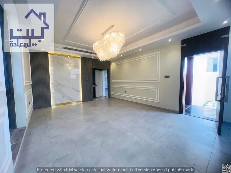 Villa for rent in Al Zahia area  Large setback in front of the villa for parking  Inside courtyard  5,000 square feet  Large private swimming pool  Ma63235097637251114