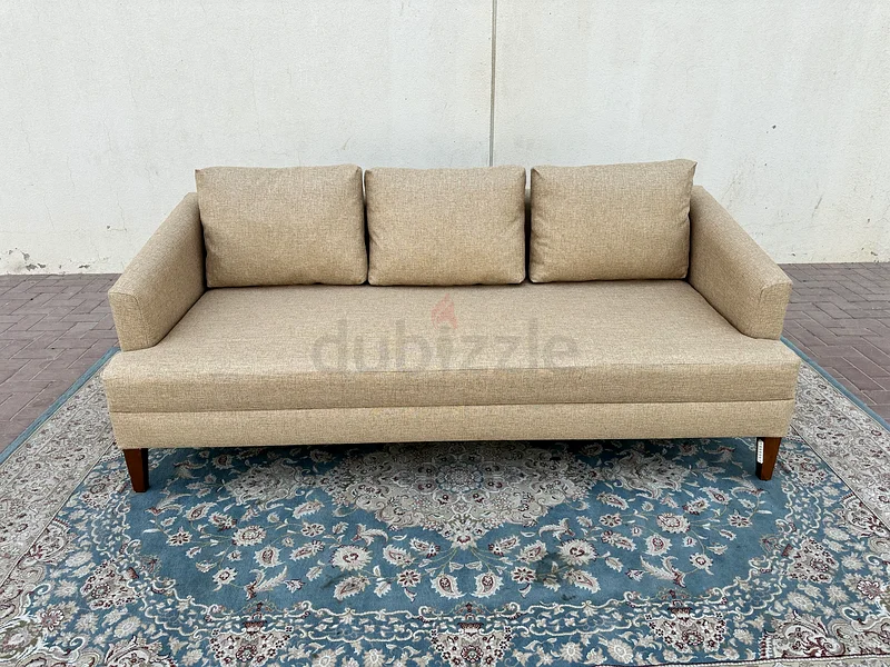 home centre three seats sofa beige color63211429787395112