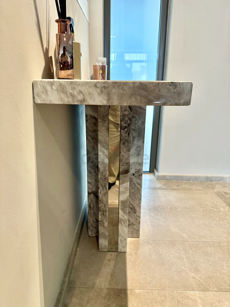 Modern Marble-Design High Side Table / Console – Stylish  Functional63209848163458112