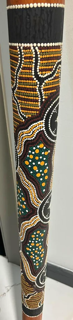 Exquisite Handcrafted DIDGERIDOO WOOD 130cm - didgeridoo with aboriginal paintings63205893369218113