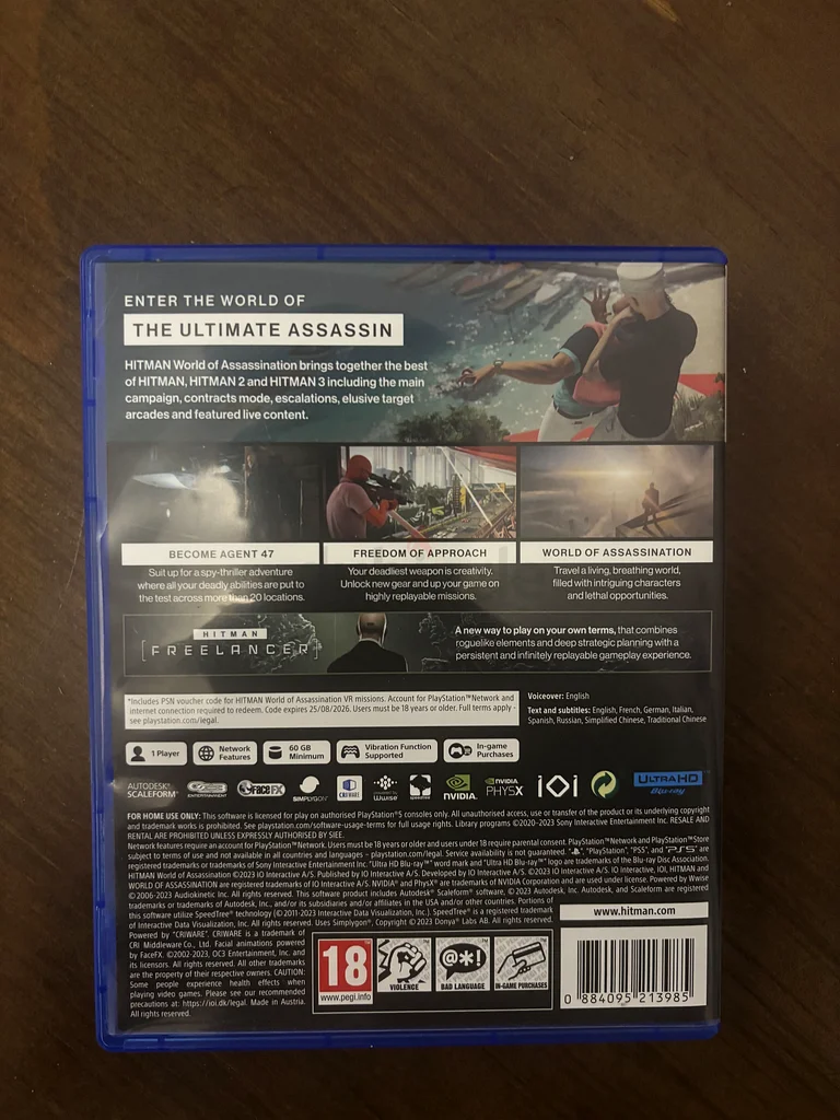 Hitman: World of Assassination for PS5 - Action-Packed Stealth Experience!63205367194115111