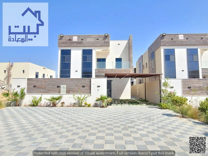 Villa for rent in the upscale Al Zahya neighborhood, first resident, large private pool, spacious areas, wonderful modern finishing, on a main street,632350976221471122