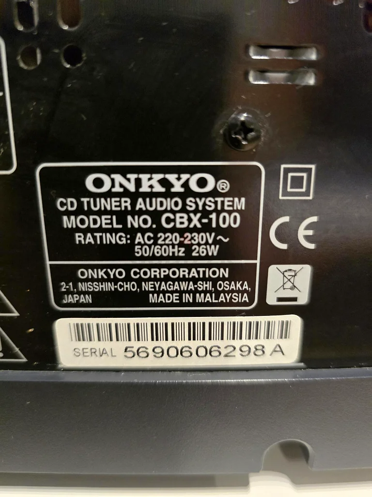ONKYO CD Tuner System CBX 10063194612467971111