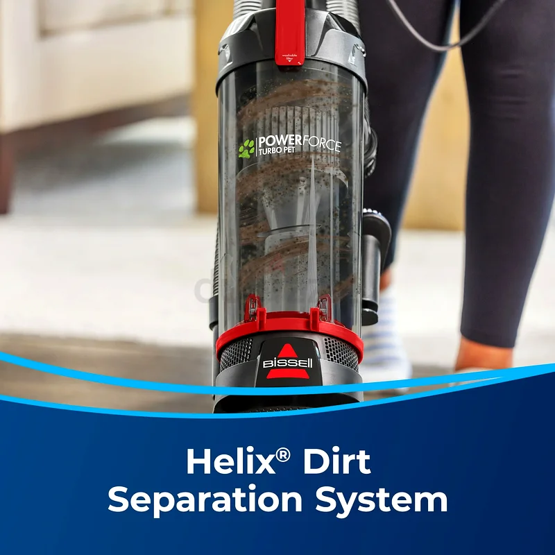 BISSELL Upright Vacuum, PowerForce Helix Turbo Pet, Pet Friendly, Bagless, Hard Floor and Carpet, Wi63197651212802114