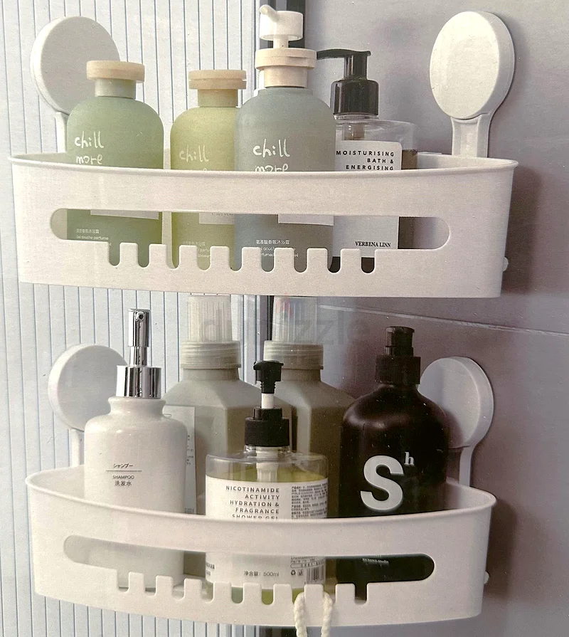 Space-Saving Self-Adhesive Corner Shelf for Your Bathroom or Kitchen63210903043842111