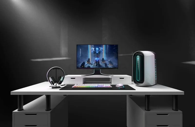 لوحة مفاتيح ألعاب Alienware AW منخفضة الارتفاع مع إضاءة خلفية RGB - طراز 510K بلون ضوء قمري63198628183169111